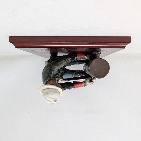 Garman Collection High Wood Walker Brotherhood Linemen Sculpture Hand Painted - Picture 6 of 7